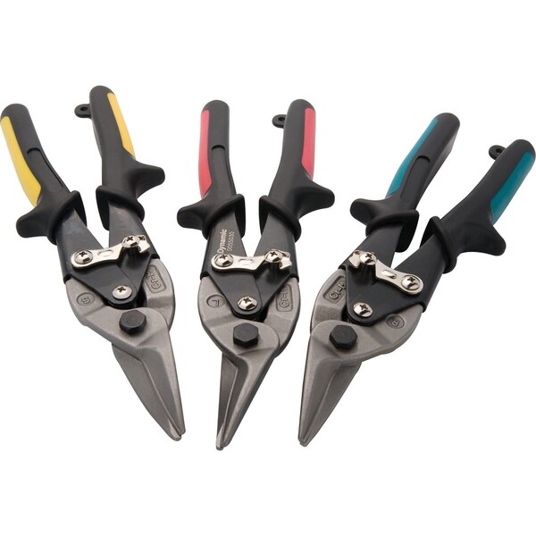 Tools 3 Piece Aviation Snips Set, Right/Straight/Left